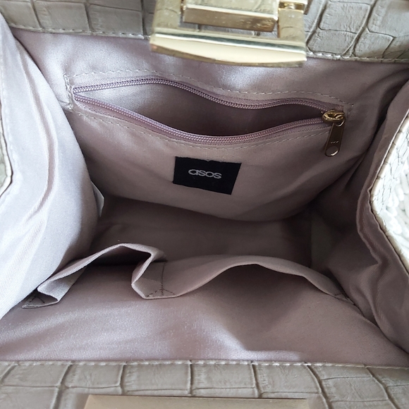 Asos snake print purse with gold chain strap - Picture 2 of 7